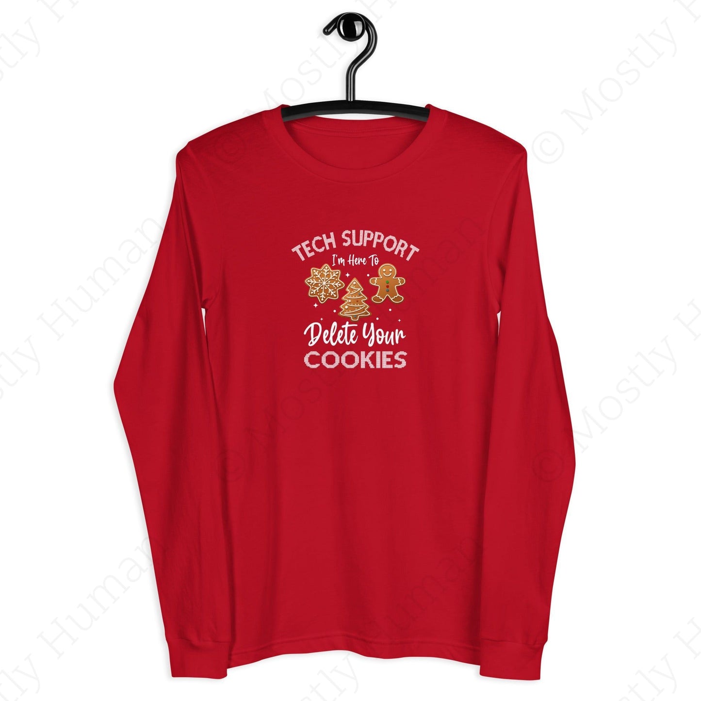 Tech Support Delete Your Cookies | Red Unisex | Mostly Human