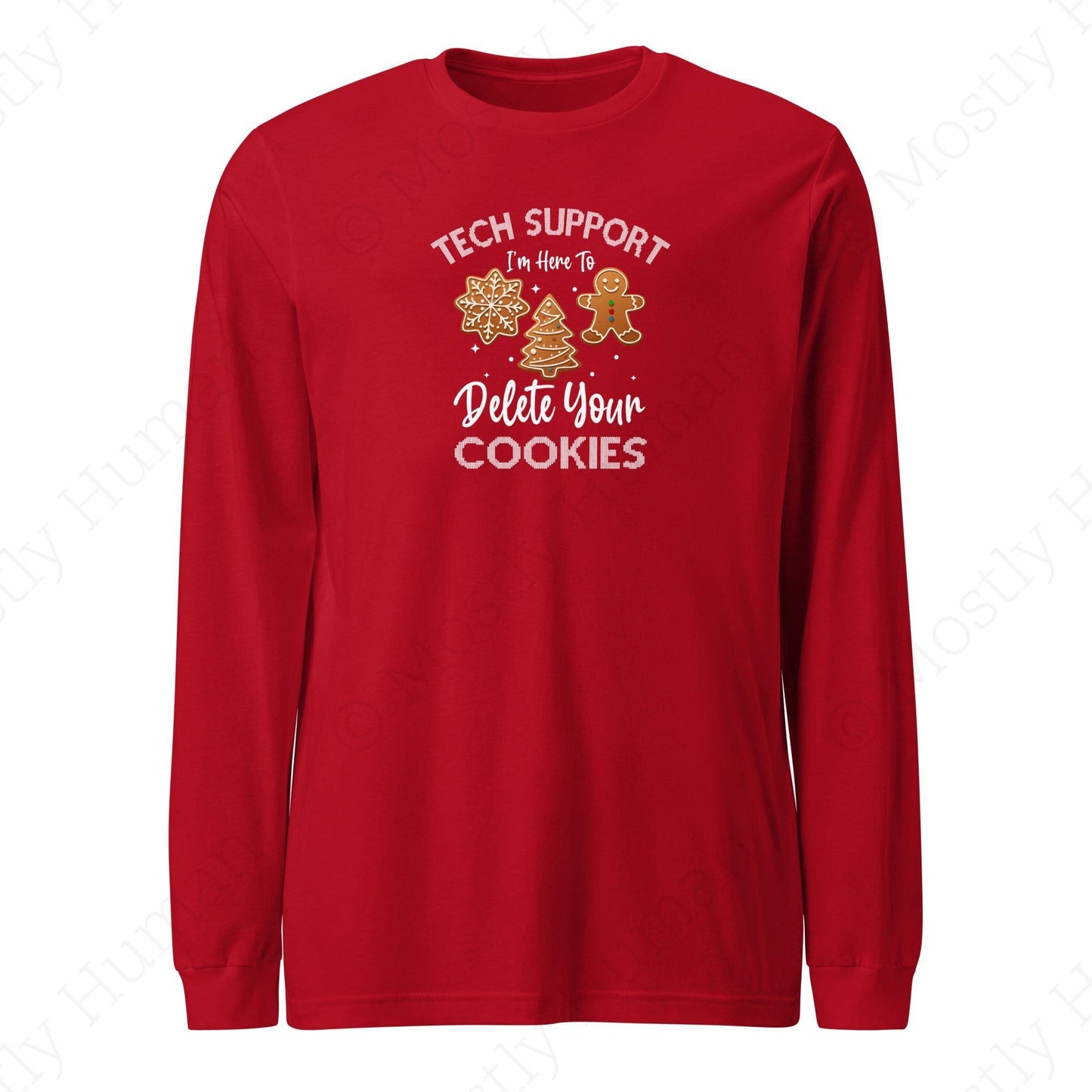 Tech Support Delete Your Cookies | Red Unisex | Mostly Human