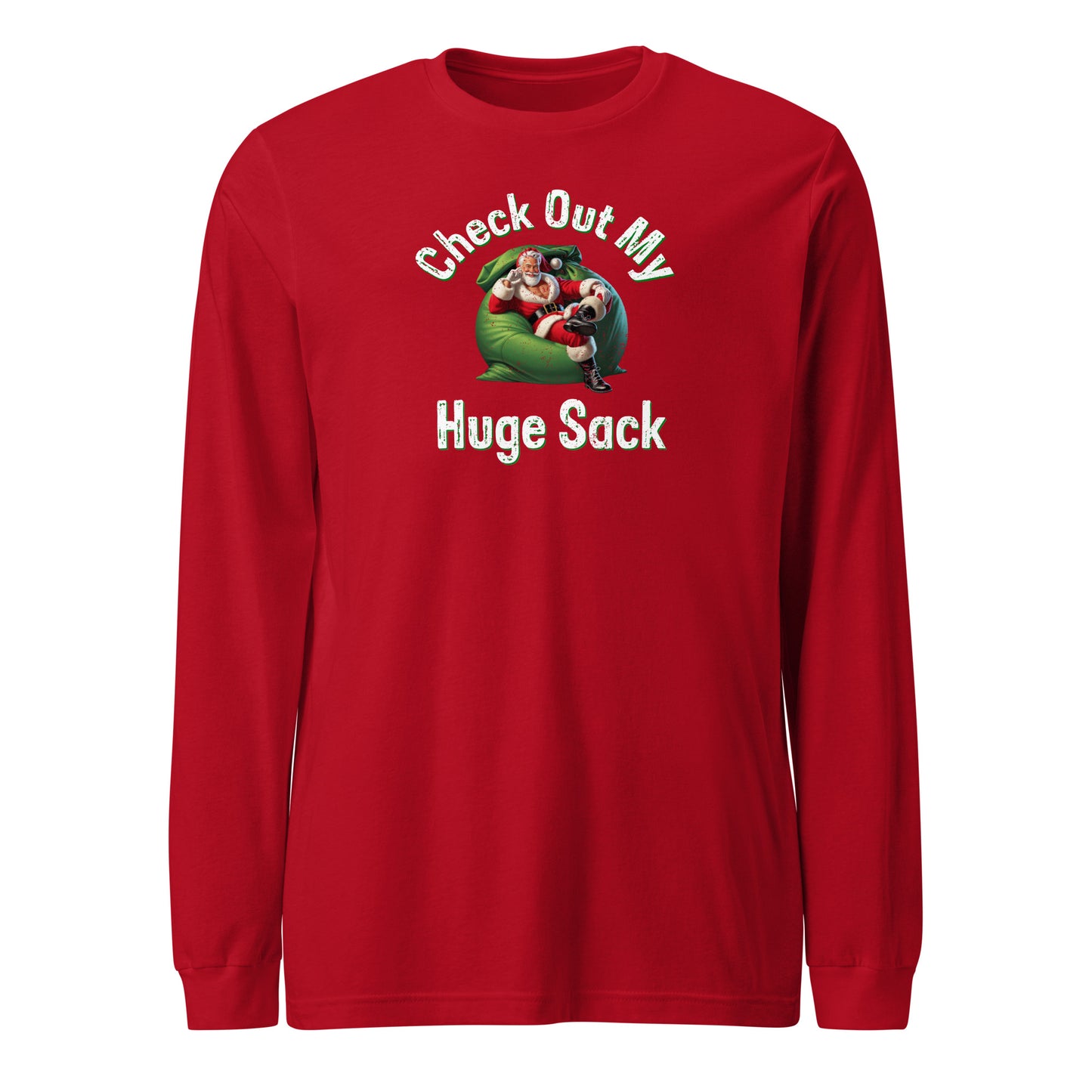 Check Out My Huge Sack Christmas | Red Unisex | Mostly Human