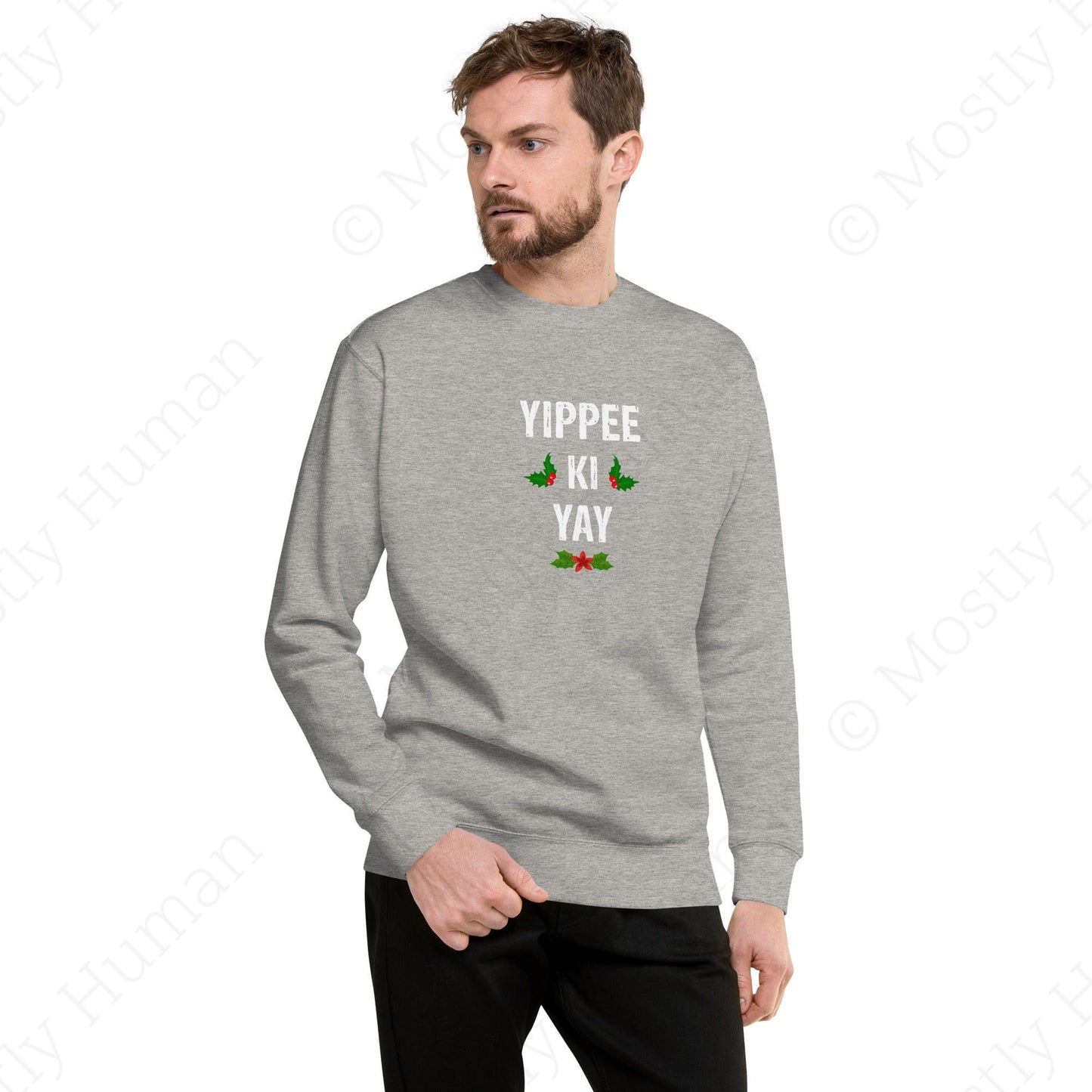 Yippee-Ki-Yay Christmas | Carbon Grey Unisex | Mostly Human