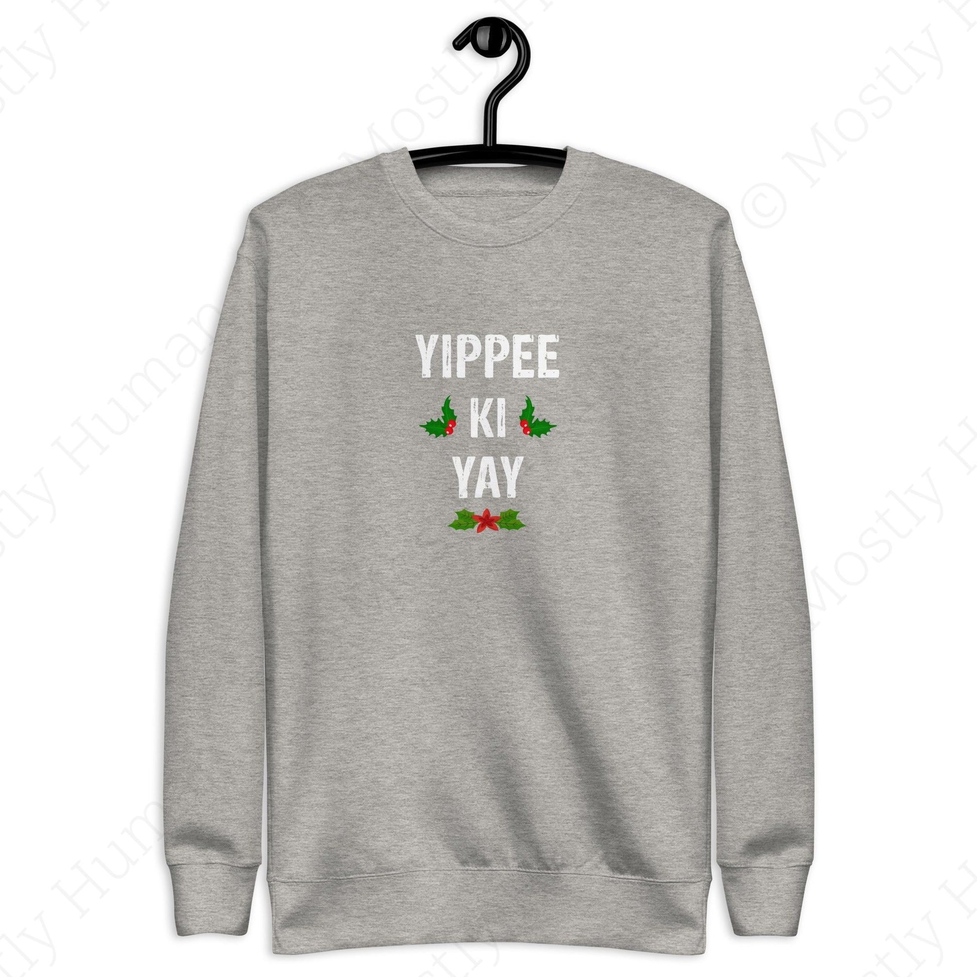 Yippee-Ki-Yay Christmas | Carbon Grey Unisex | Mostly Human