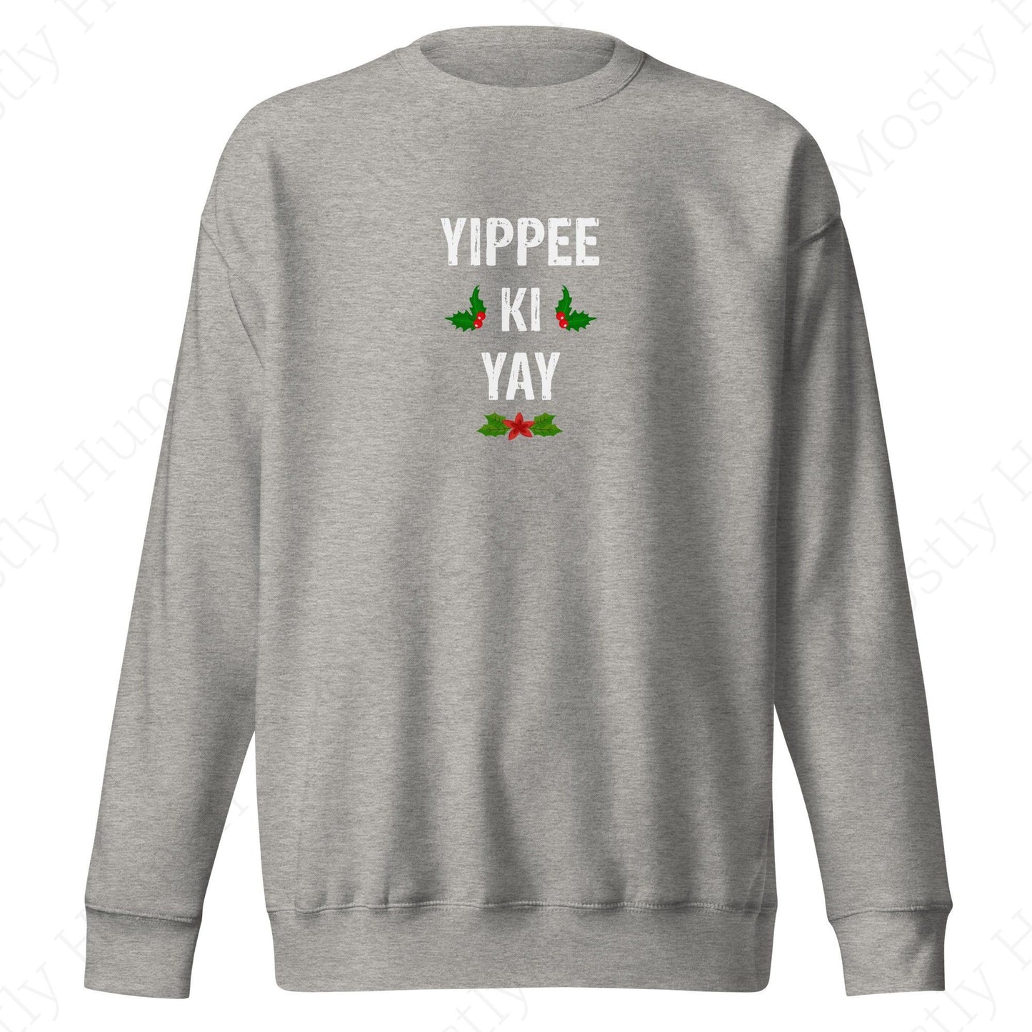 Yippee-Ki-Yay Christmas | Carbon Grey Unisex | Mostly Human