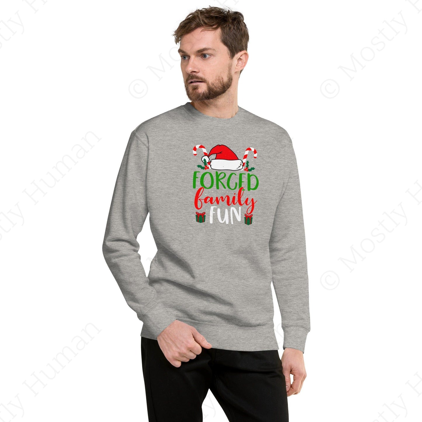 Forced Family Fun Christmas | Carbon Grey Unisex | Mostly Human