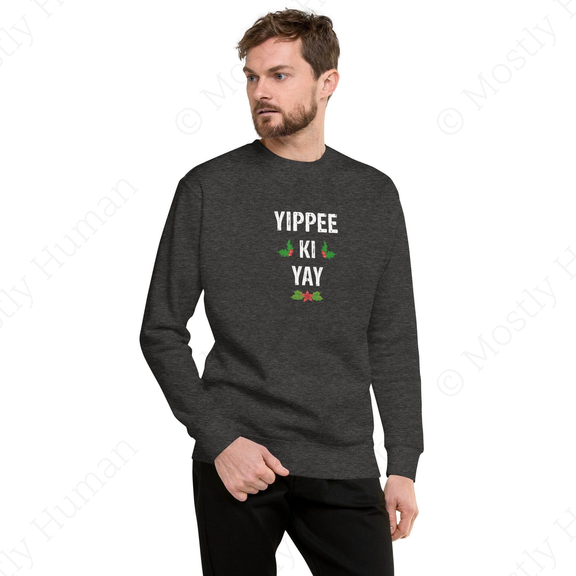 Yippee-Ki-Yay Christmas | Charcoal Heather Unisex | Mostly Human