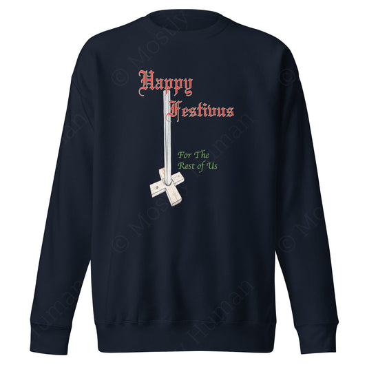 Happy Festivus | Navy Blazer Unisex | Mostly Human