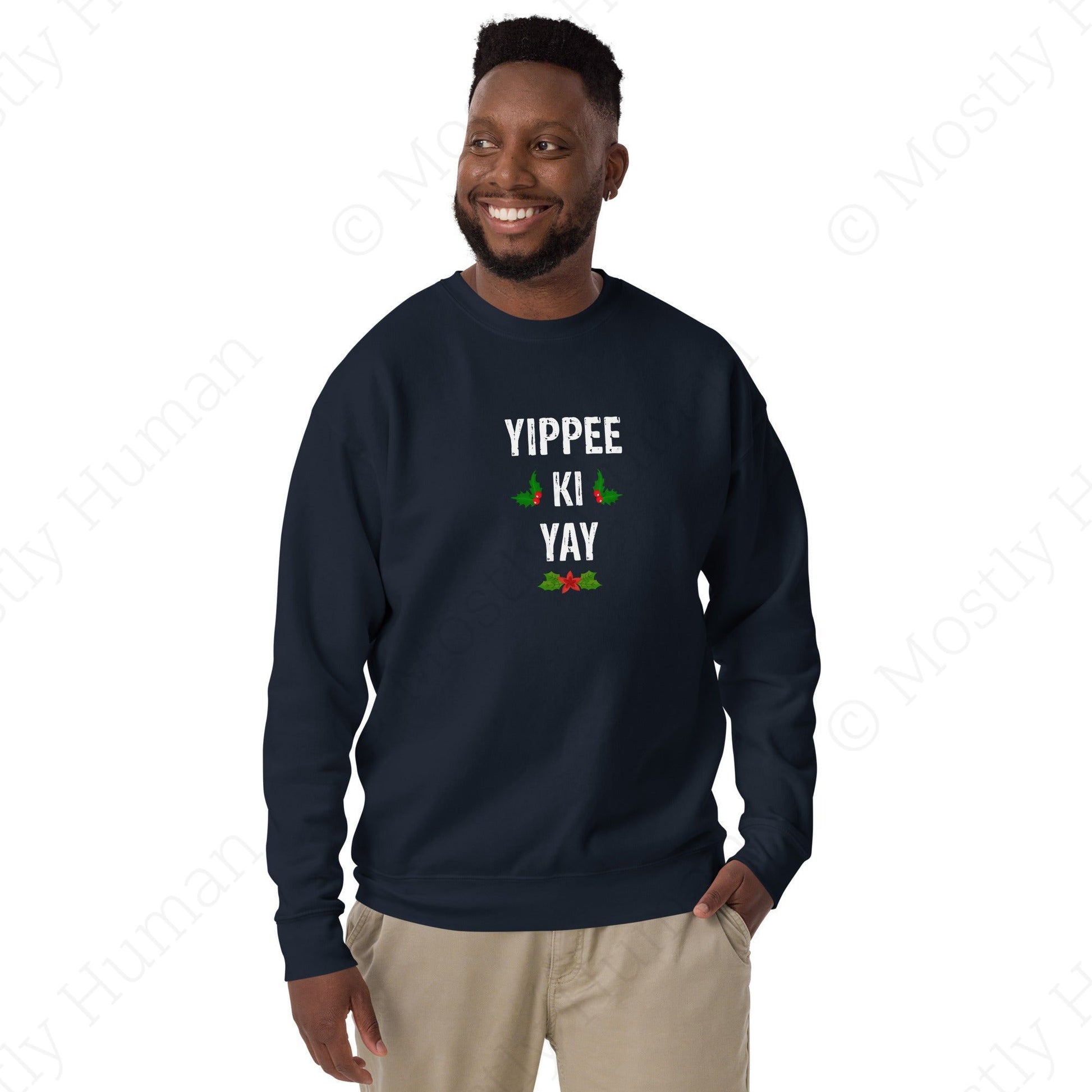 Yippee-Ki-Yay Christmas | Navy Blazer Unisex | Mostly Human