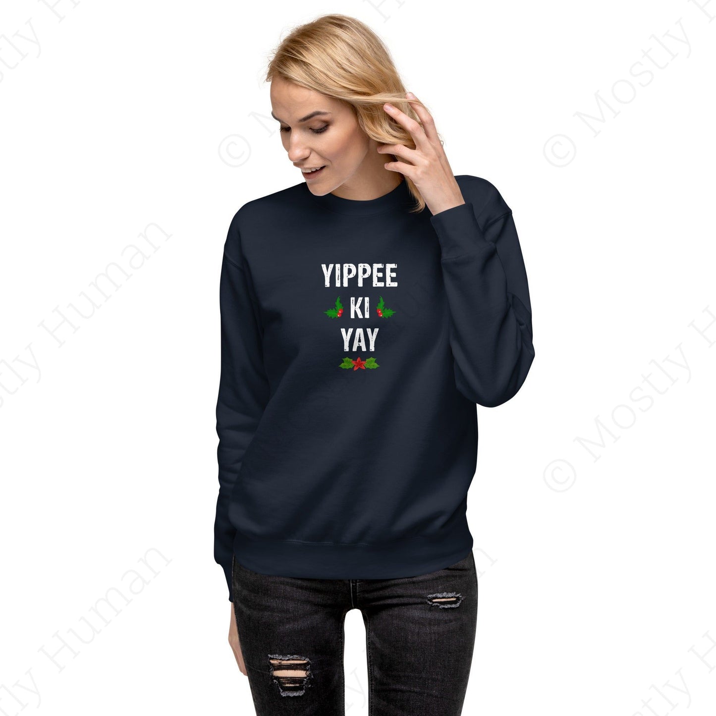 Yippee-Ki-Yay Christmas | Navy Blazer Unisex | Mostly Human