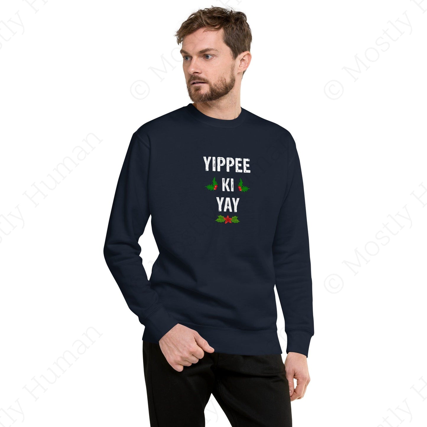 Yippee-Ki-Yay Christmas | Navy Blazer Unisex | Mostly Human