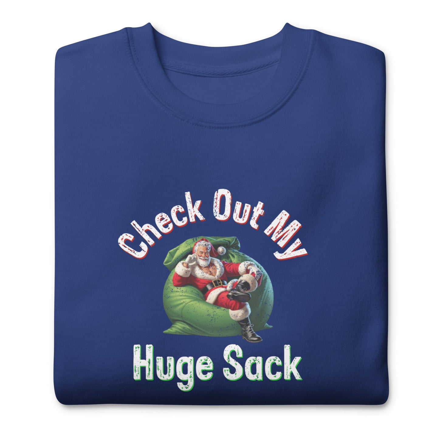 Check Out My Huge Sack Christmas | Charcoal Heather Unisex | Mostly Human