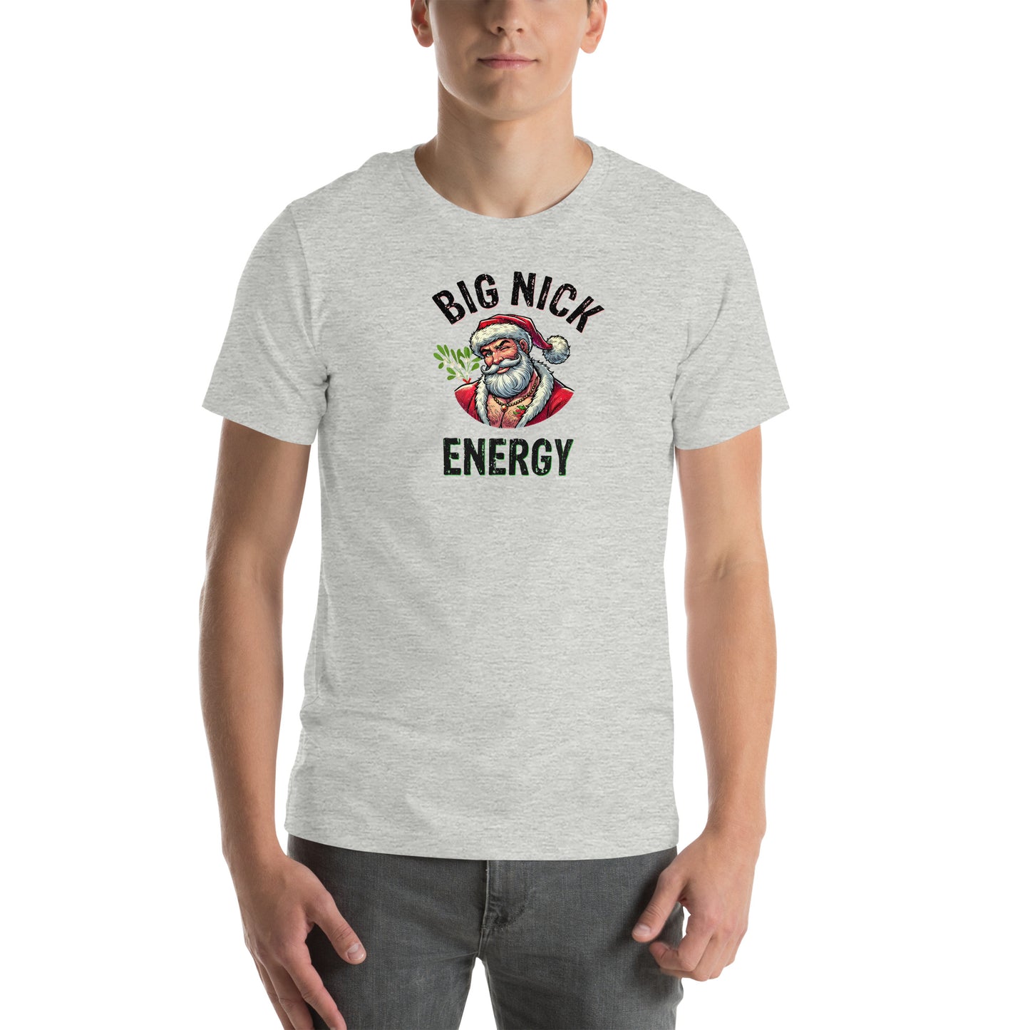 Big Nick Energy Christmas | Athletic Heather Unisex | Mostly Human