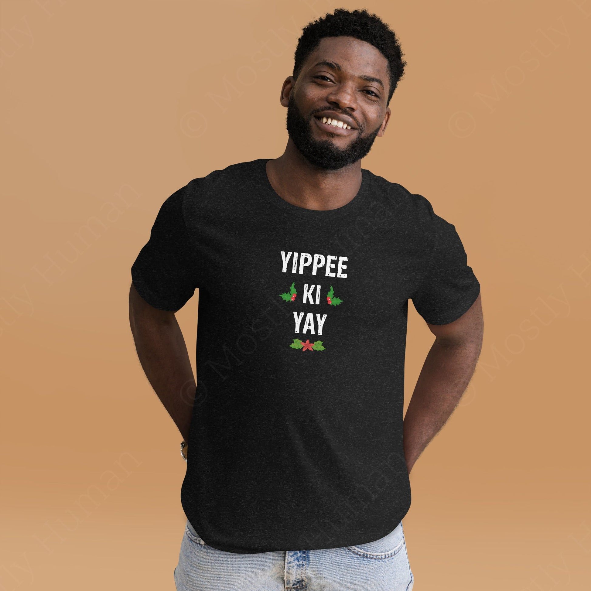 Yippee-Ki-Yay Christmas | Black Heather Unisex | Mostly Human