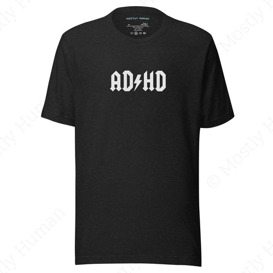 ADHD | Black Heather Unisex | Mostly Human