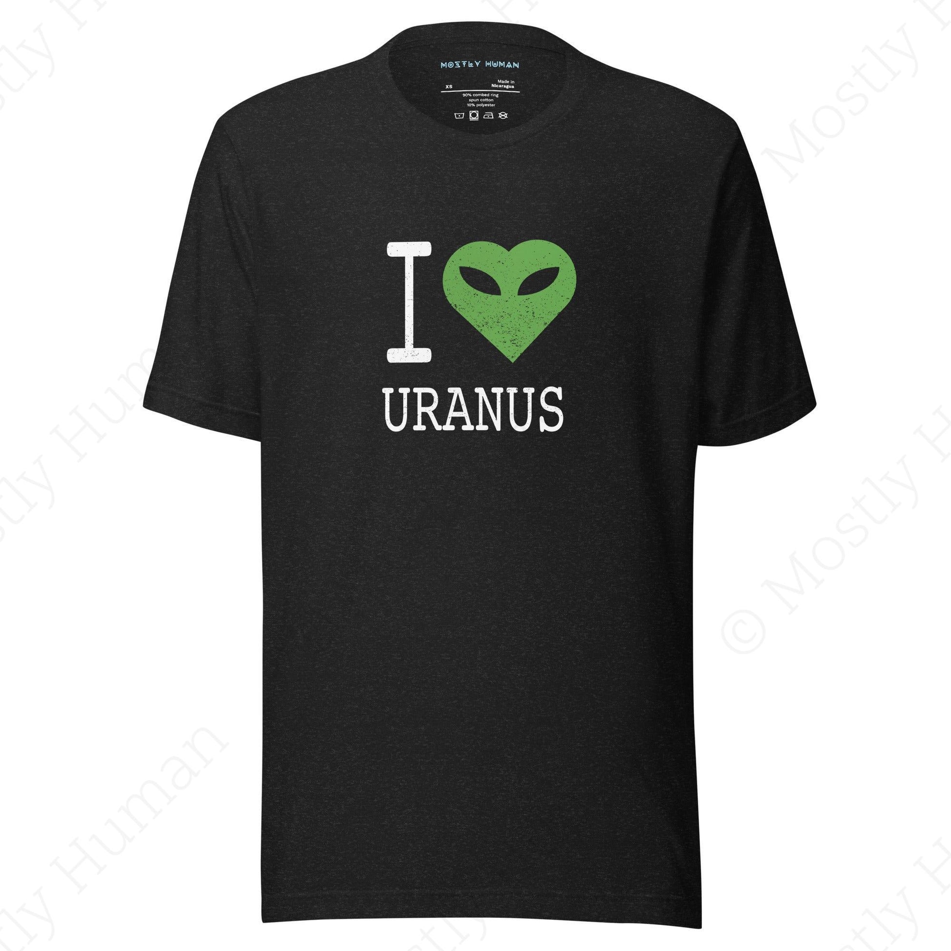 I Love Uranus | Black Heather Unisex | Mostly Human