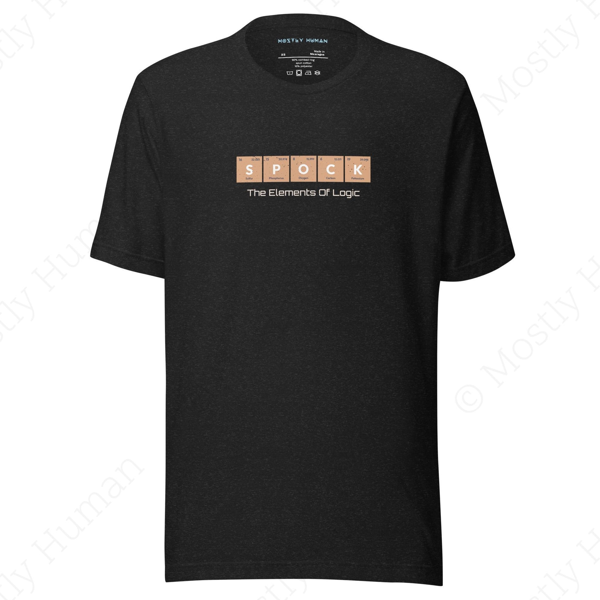 S-P-O-C-K Elements of Logic | Black Heather Unisex | Mostly Human