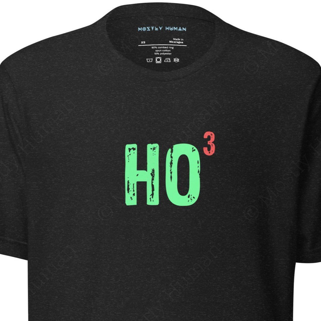 Ho-Cubed (Ho Ho Ho) | Black Heather Unisex | Mostly Human