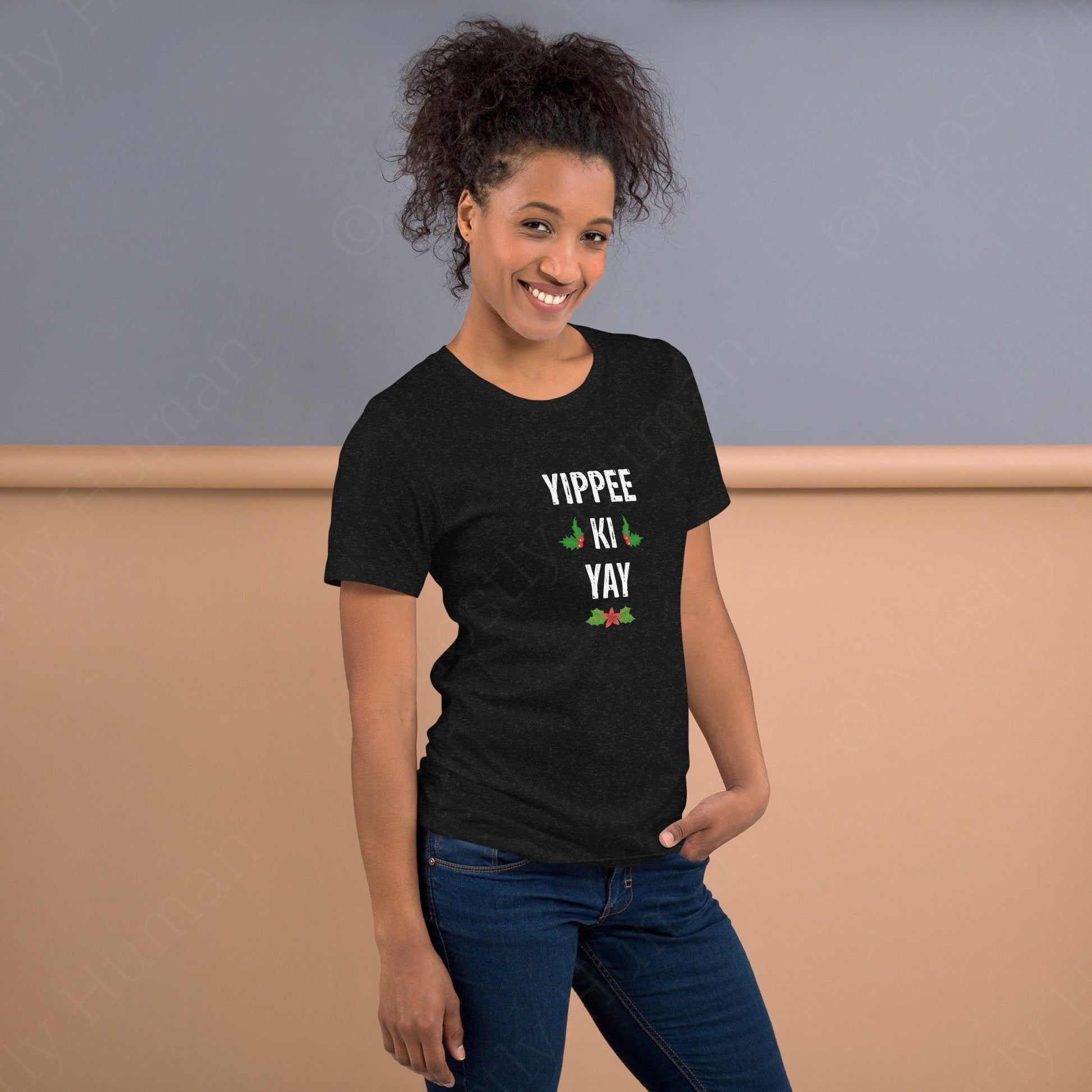 Yippee-Ki-Yay Christmas | Black Heather Unisex | Mostly Human