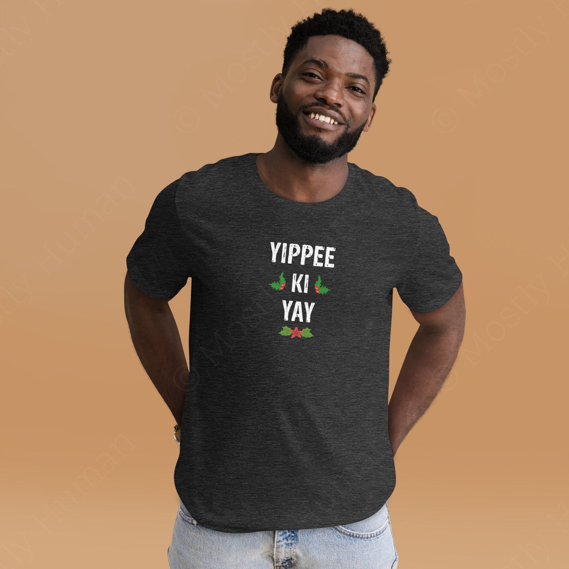 Yippee-Ki-Yay Christmas | Dark Grey Heather Unisex | Mostly Human