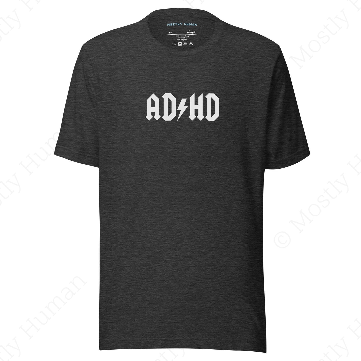 ADHD | Dark Grey Heather Unisex | Mostly Human