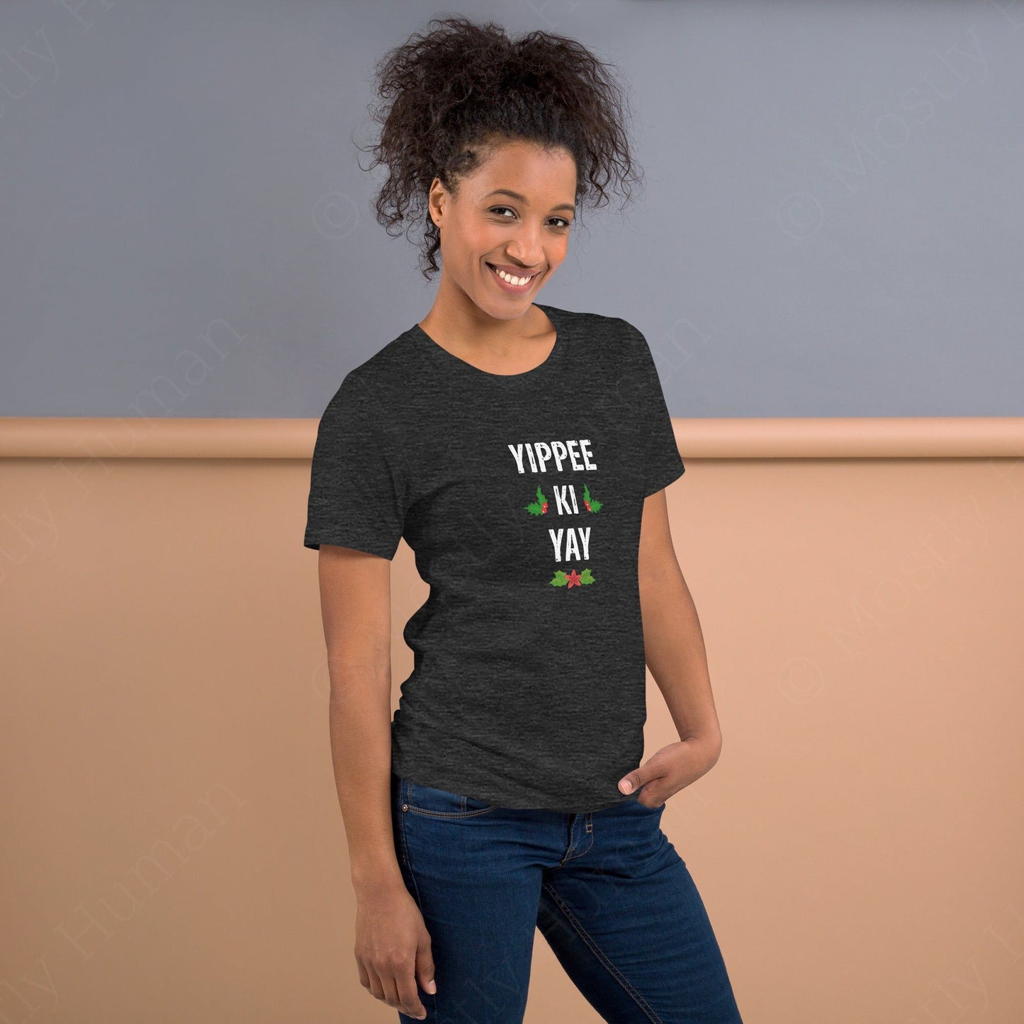 Yippee-Ki-Yay Christmas | Dark Grey Heather Unisex | Mostly Human