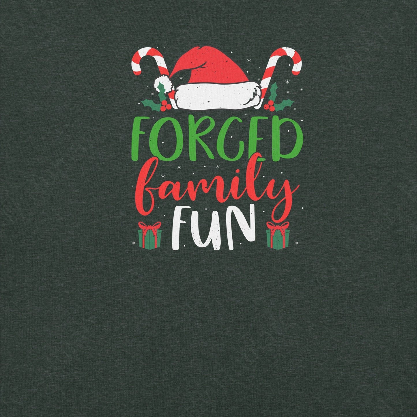 Forced Family Fun Christmas | Heather Forest Unisex | Mostly Human