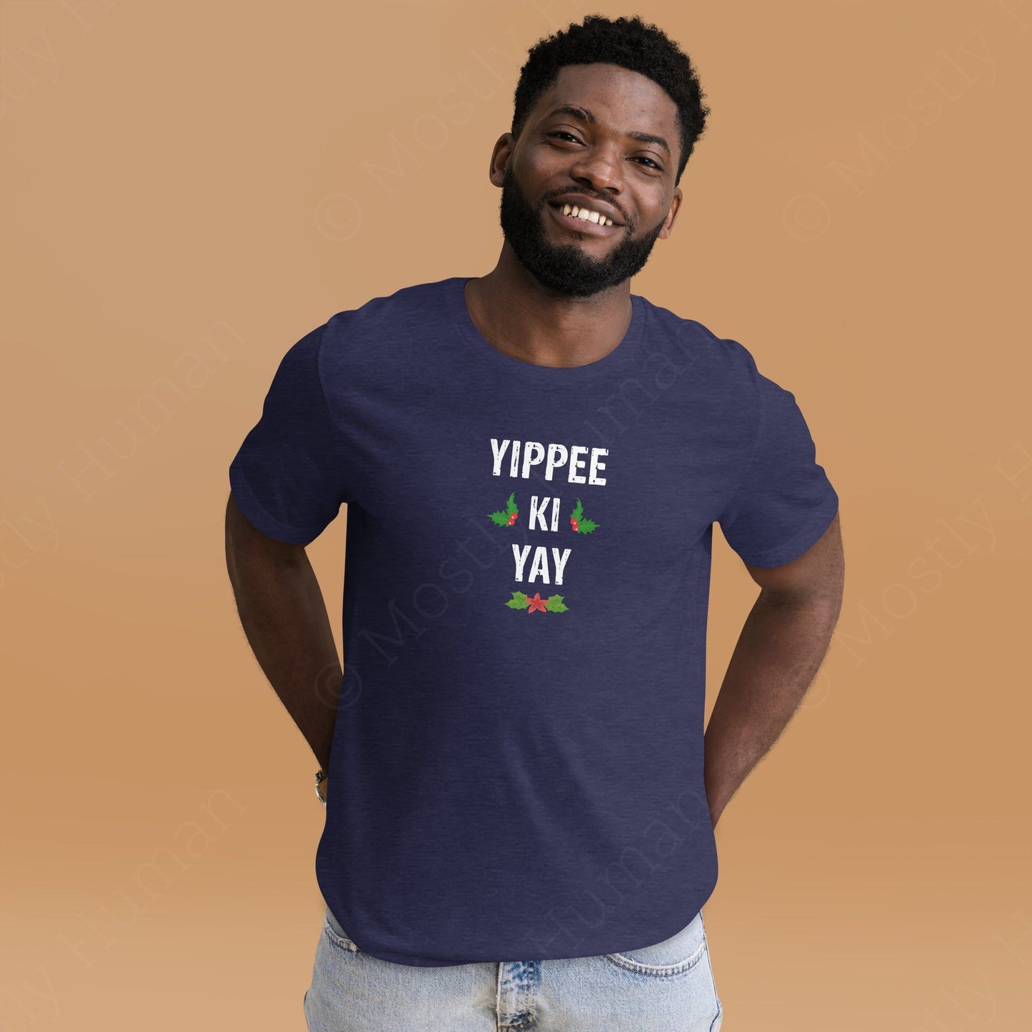 Yippee-Ki-Yay Christmas | Black Heather Unisex | Mostly Human