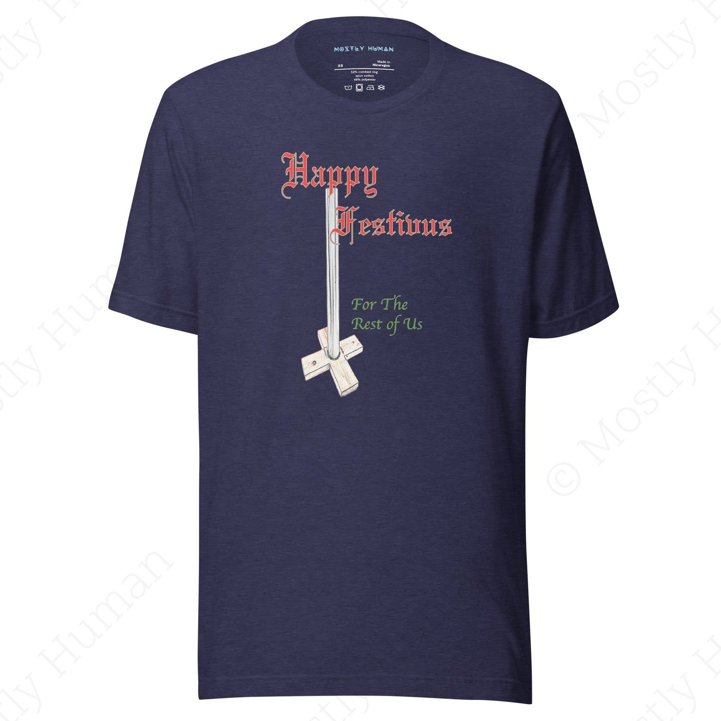 Happy Festivus | Heather Midnight Navy Unisex | Mostly Human