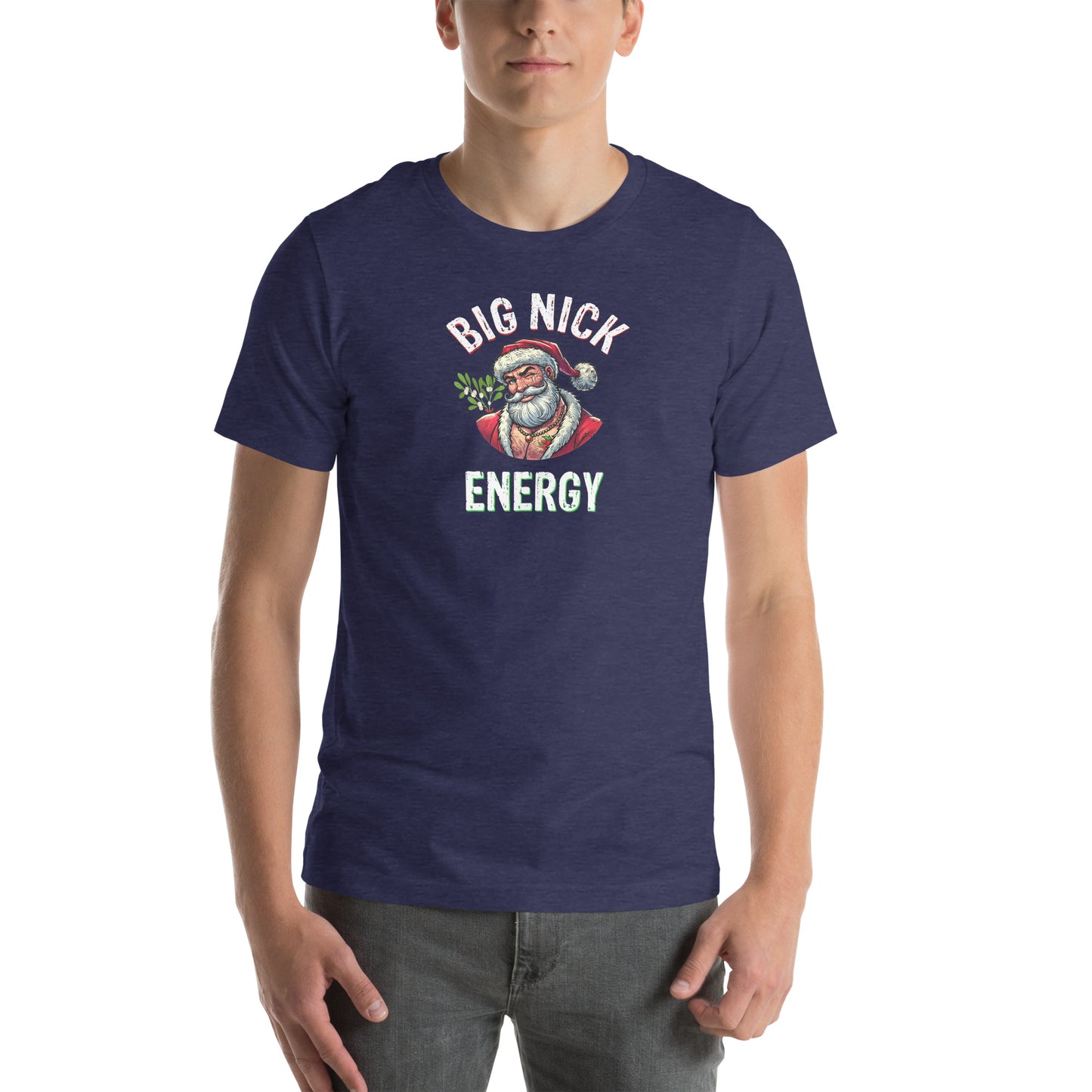 Big Nick Energy Christmas | Heather Midnight Navy Unisex | Mostly Human