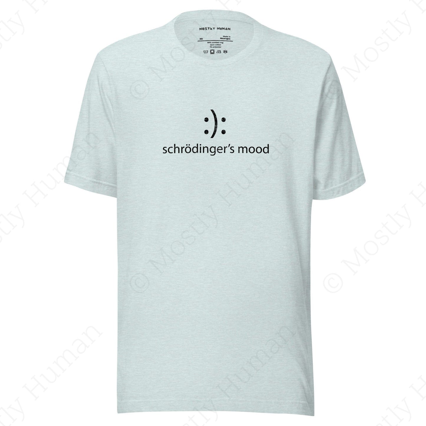 Schrödinger's Mood | Heather Prism Ice Blue Unisex | Mostly Human