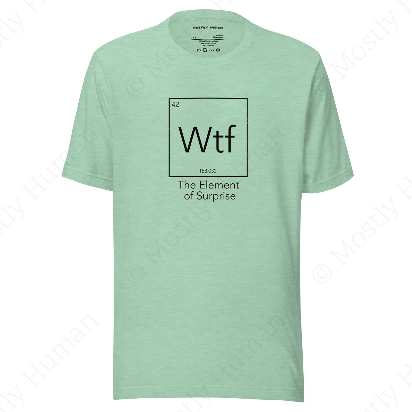 WTF | Heather Prism Mint Unisex | Mostly Human