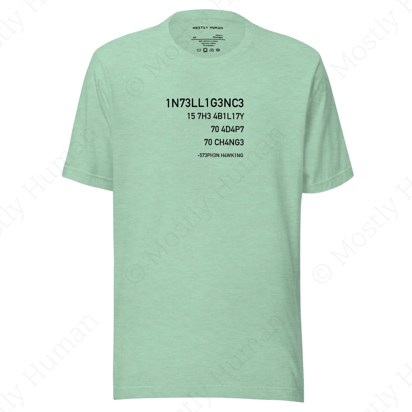 Intelligence | Heather Prism Mint Unisex | Mostly Human