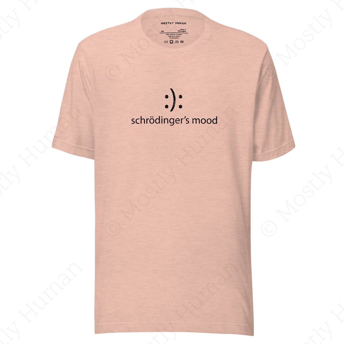 Schrödinger's Mood | Heather Prism Peach Unisex | Mostly Human