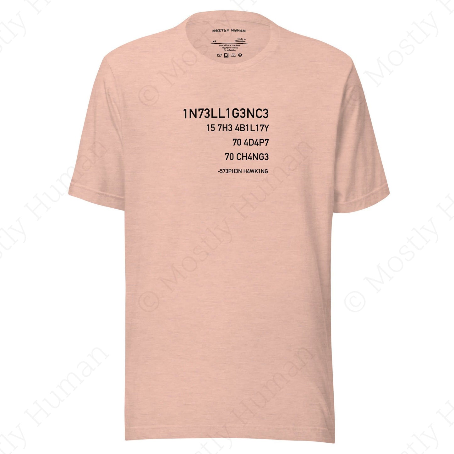 Intelligence | Heather Prism Peach Unisex | Mostly Human