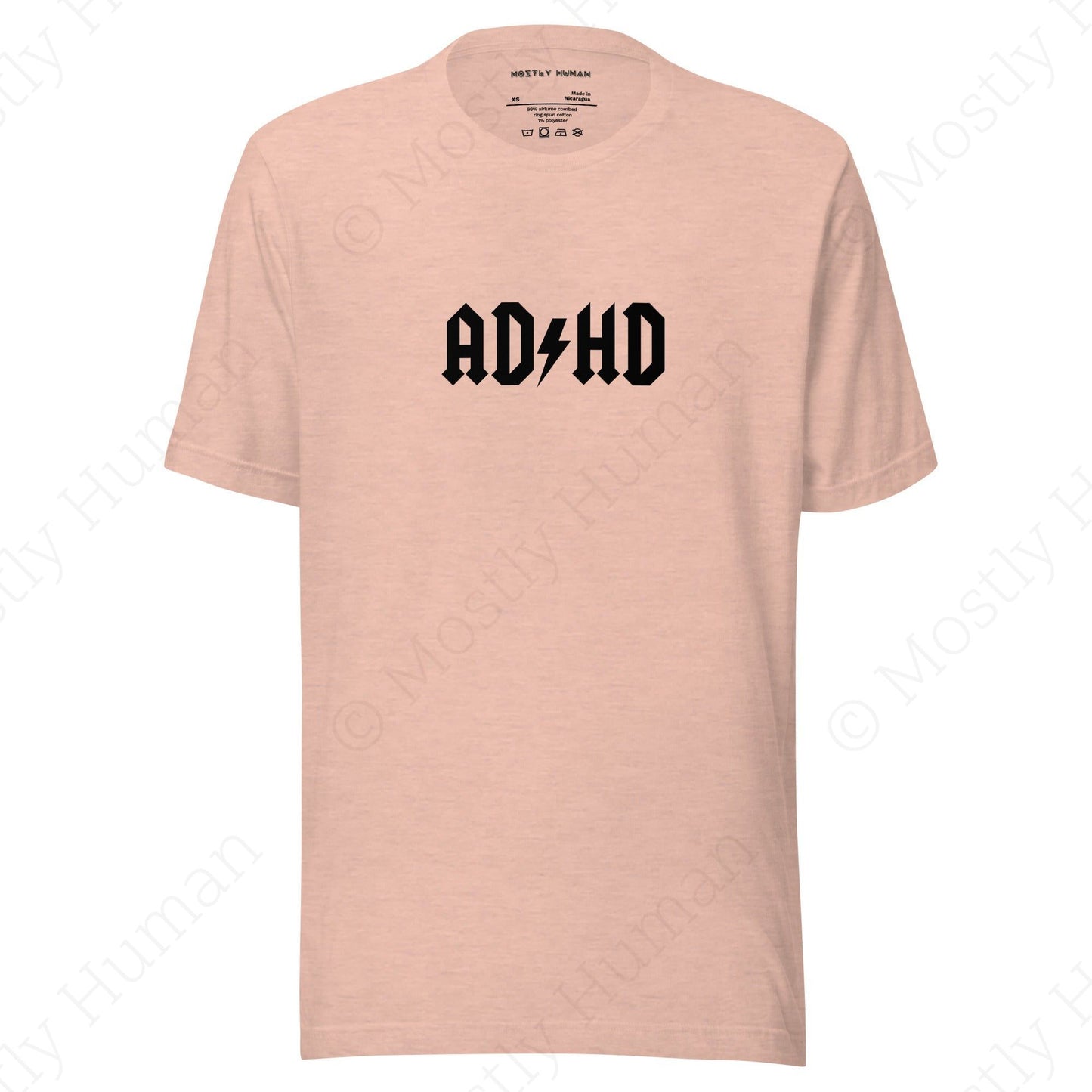 ADHD | Heather Prism Peach Unisex | Mostly Human