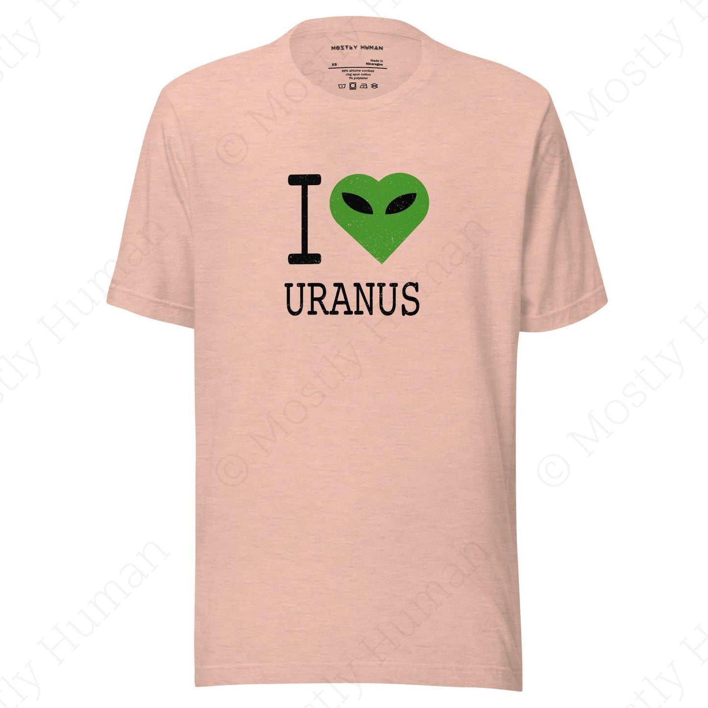 I Love Uranus | Heather Prism Peach Unisex | Mostly Human