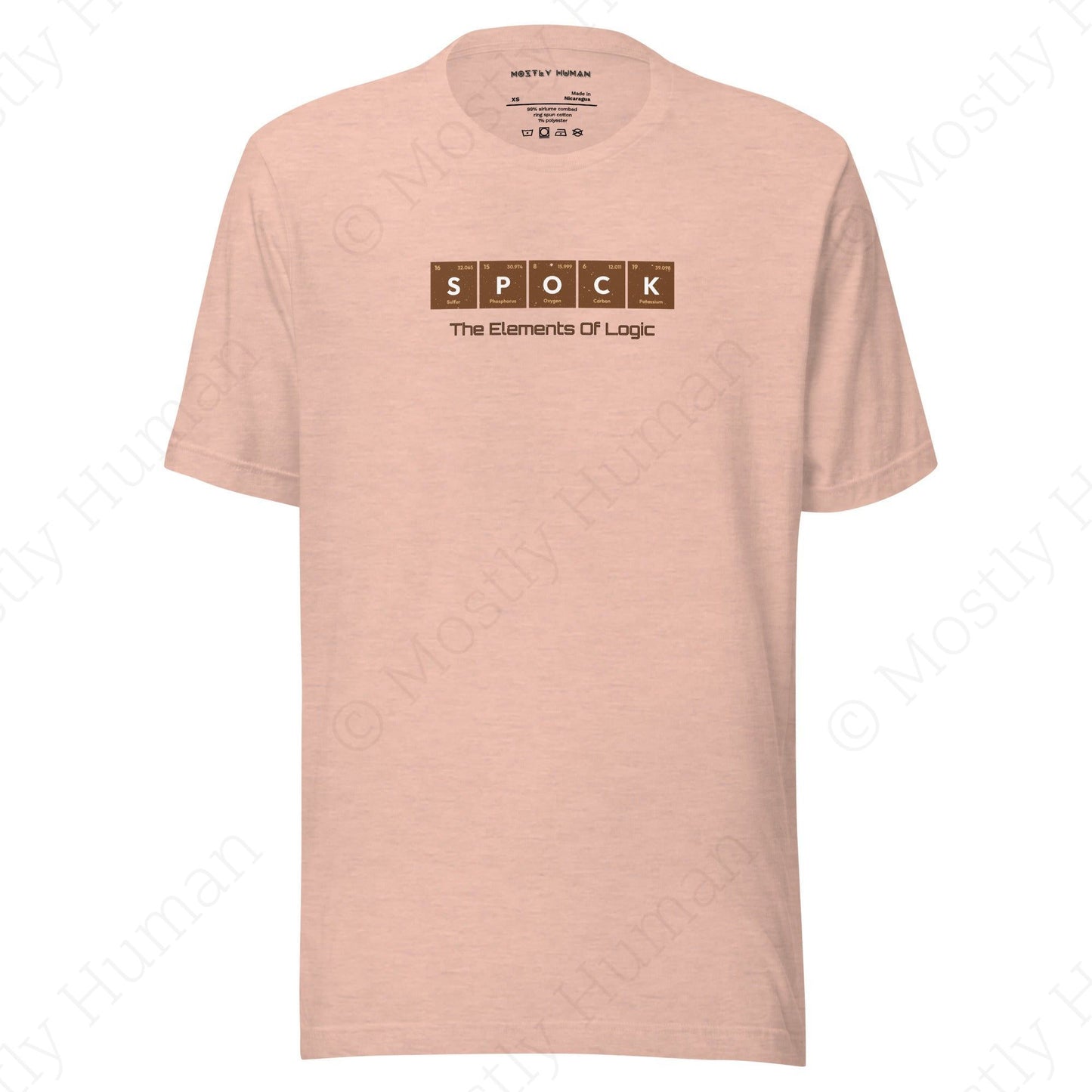 S-P-O-C-K Elements of Logic | Heather Prism Peach Unisex | Mostly Human