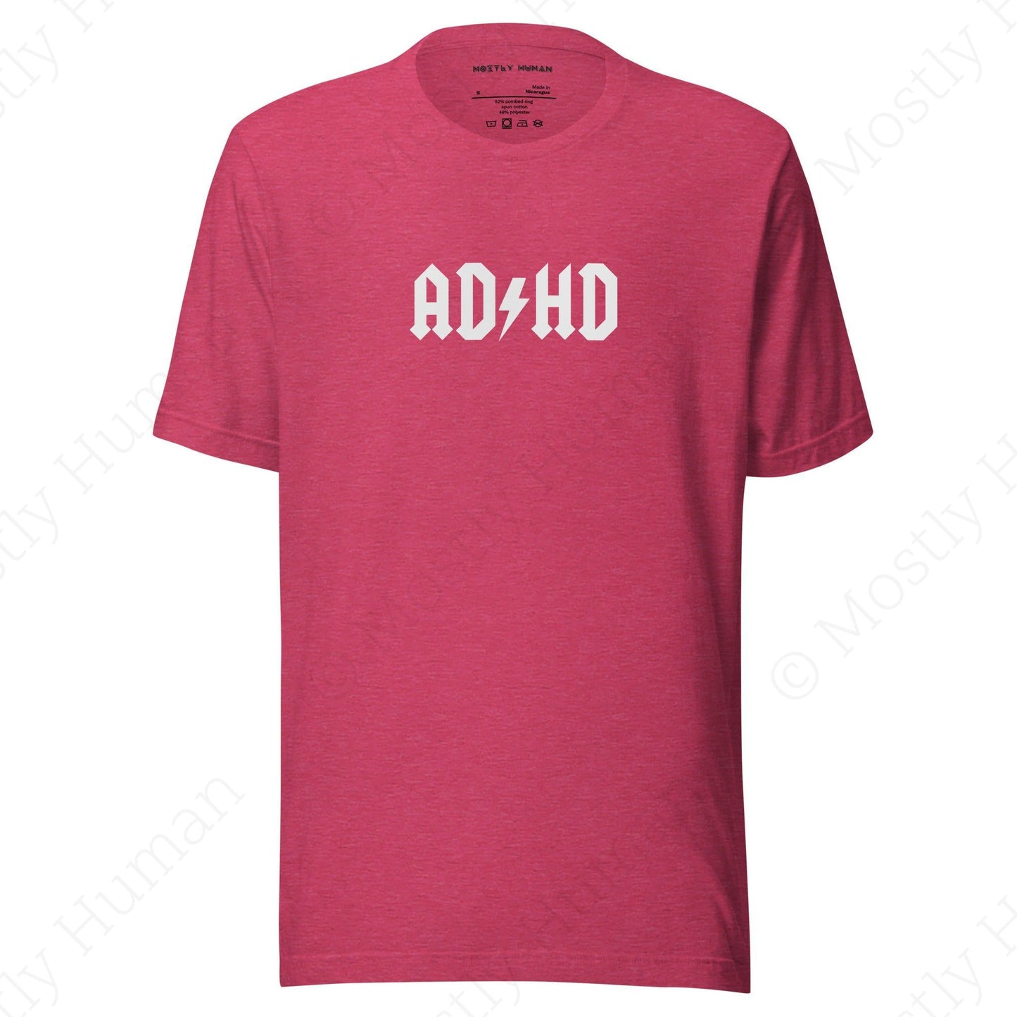 ADHD | Heather Raspberry Unisex | Mostly Human