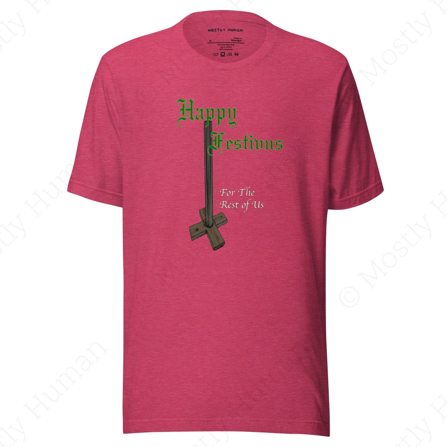 Happy Festivus | Heather Raspberry Unisex | Mostly Human