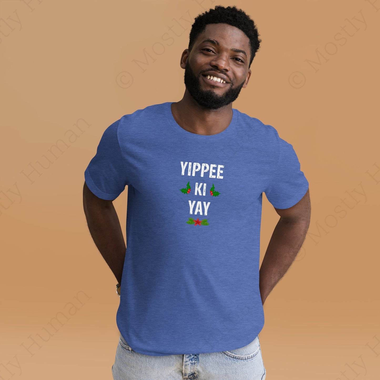 Yippee-Ki-Yay Christmas | Heather True Royal Unisex | Mostly Human