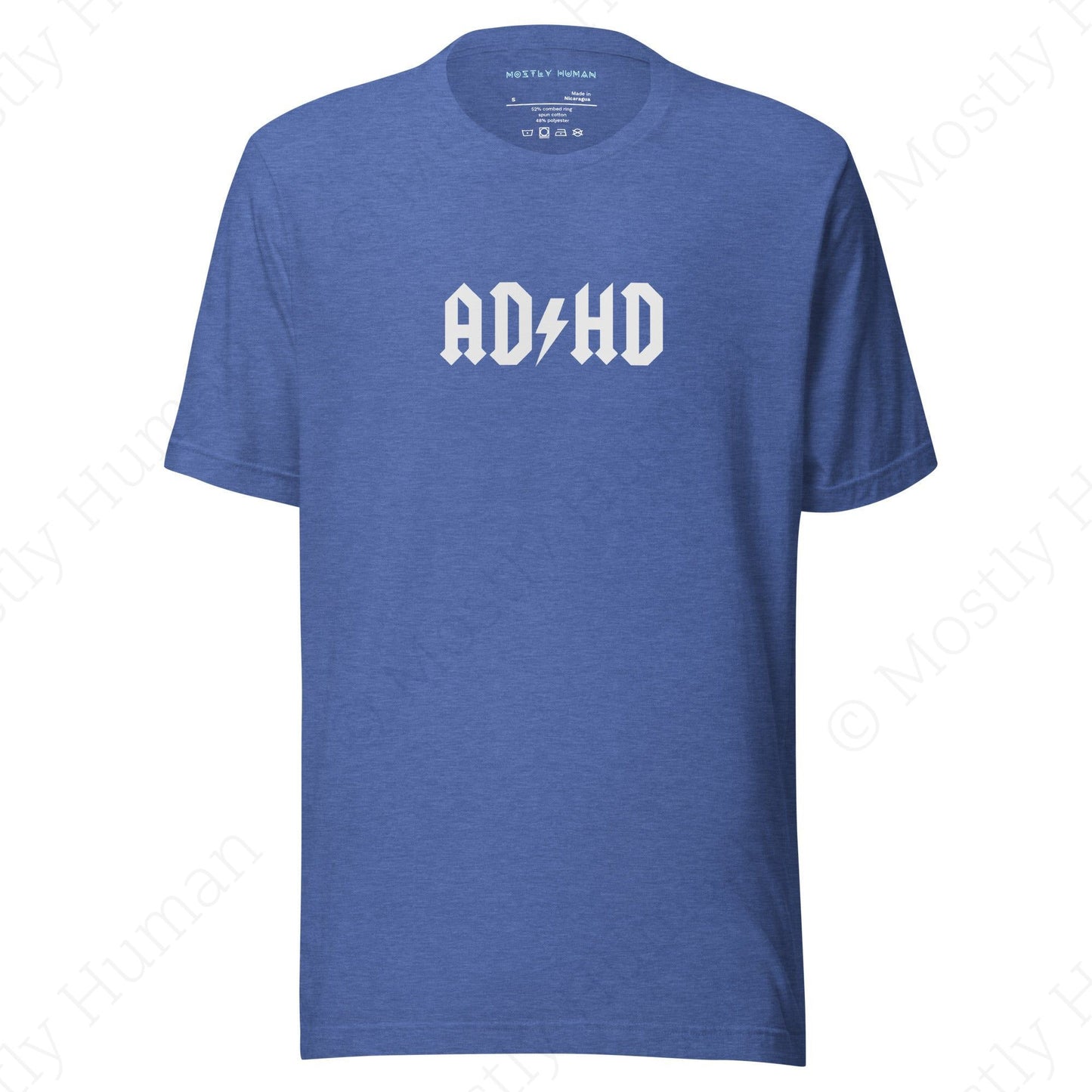 ADHD | Heather True Royal Unisex | Mostly Human