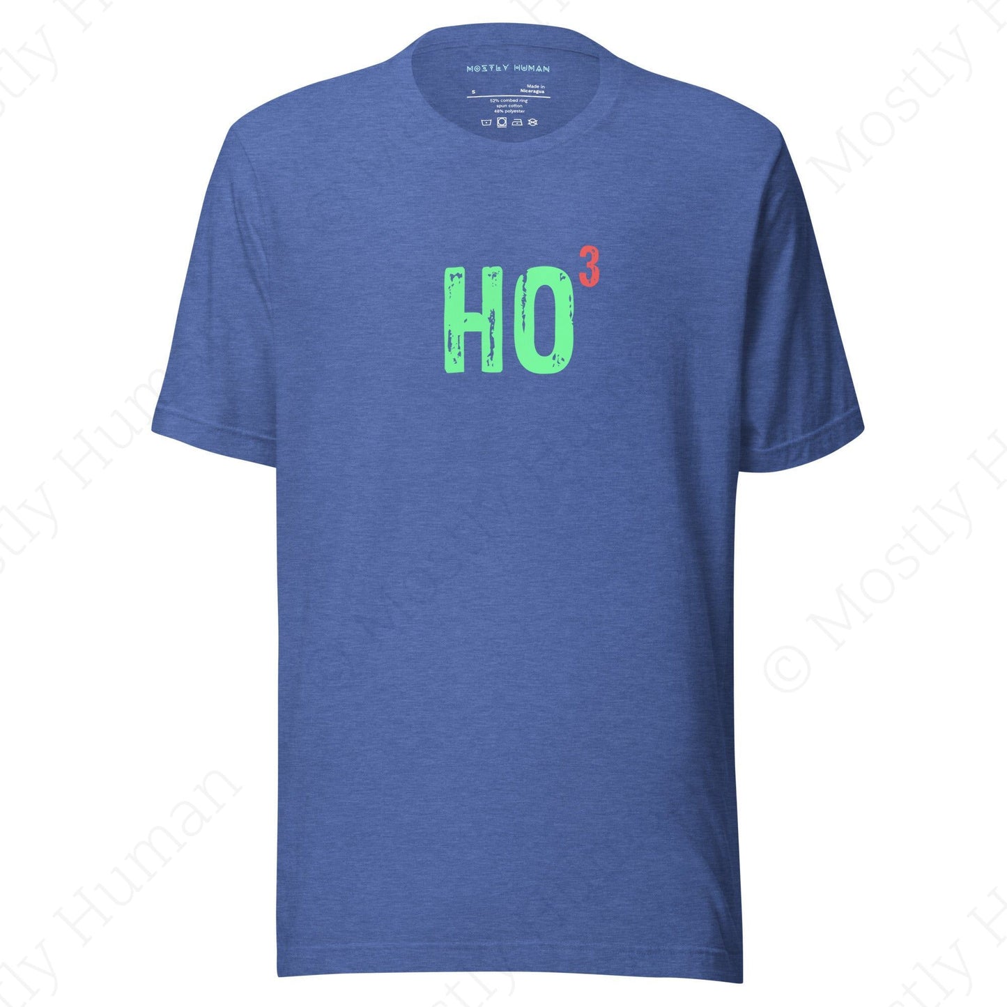 Ho-Cubed (Ho Ho Ho) | Heather True Royal Unisex | Mostly Human