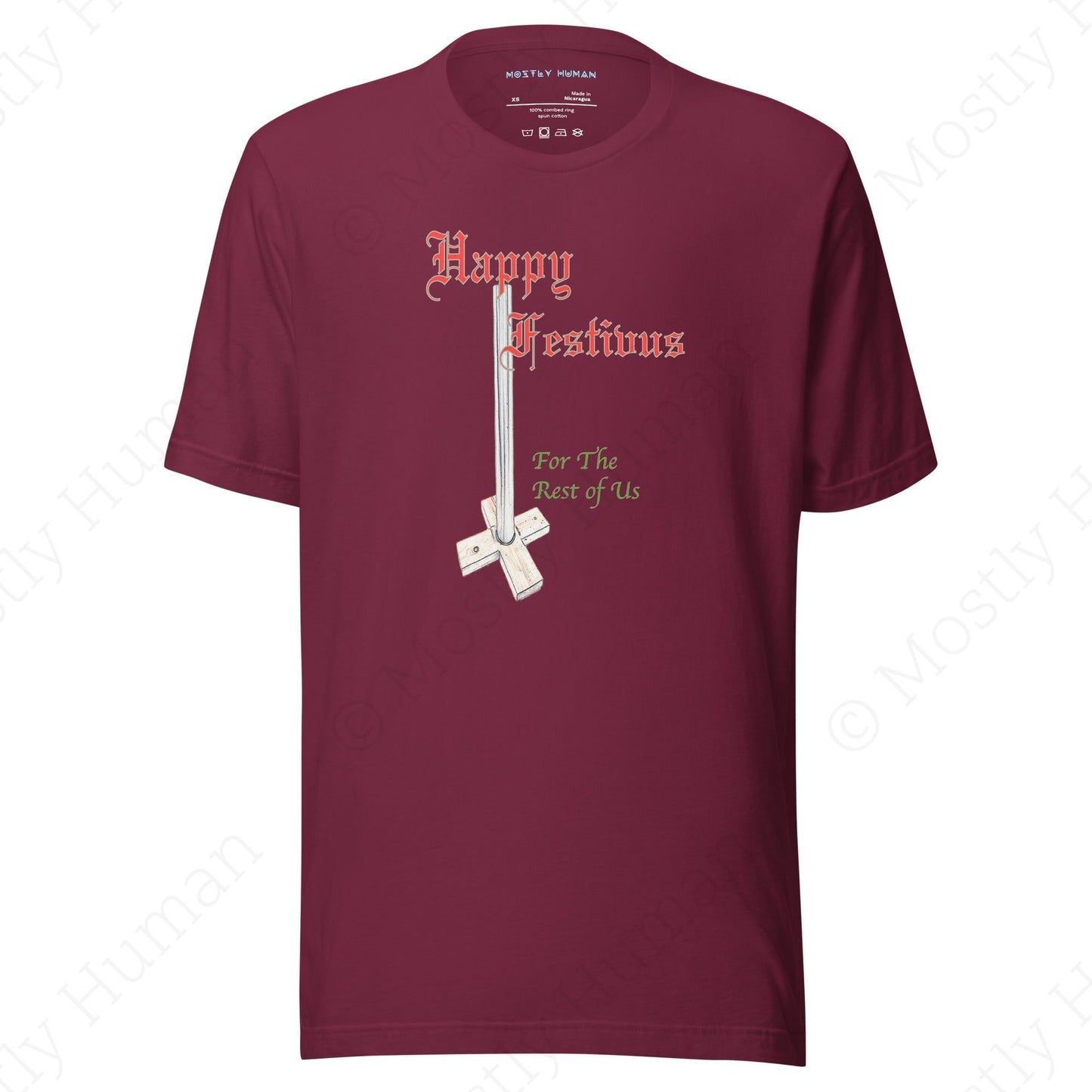 Happy Festivus | Maroon Unisex | Mostly Human