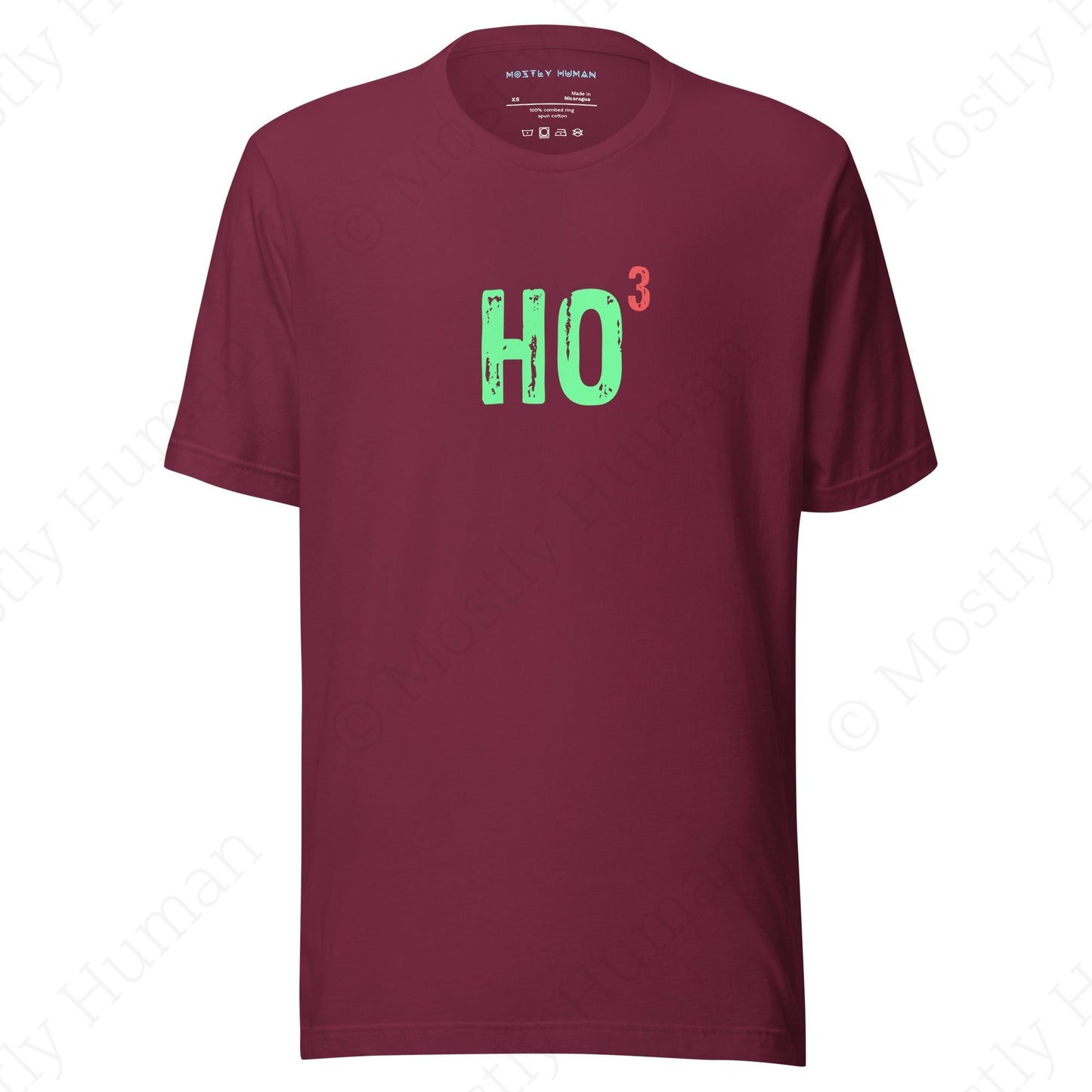 Ho-Cubed (Ho Ho Ho) | Maroon Unisex | Mostly Human