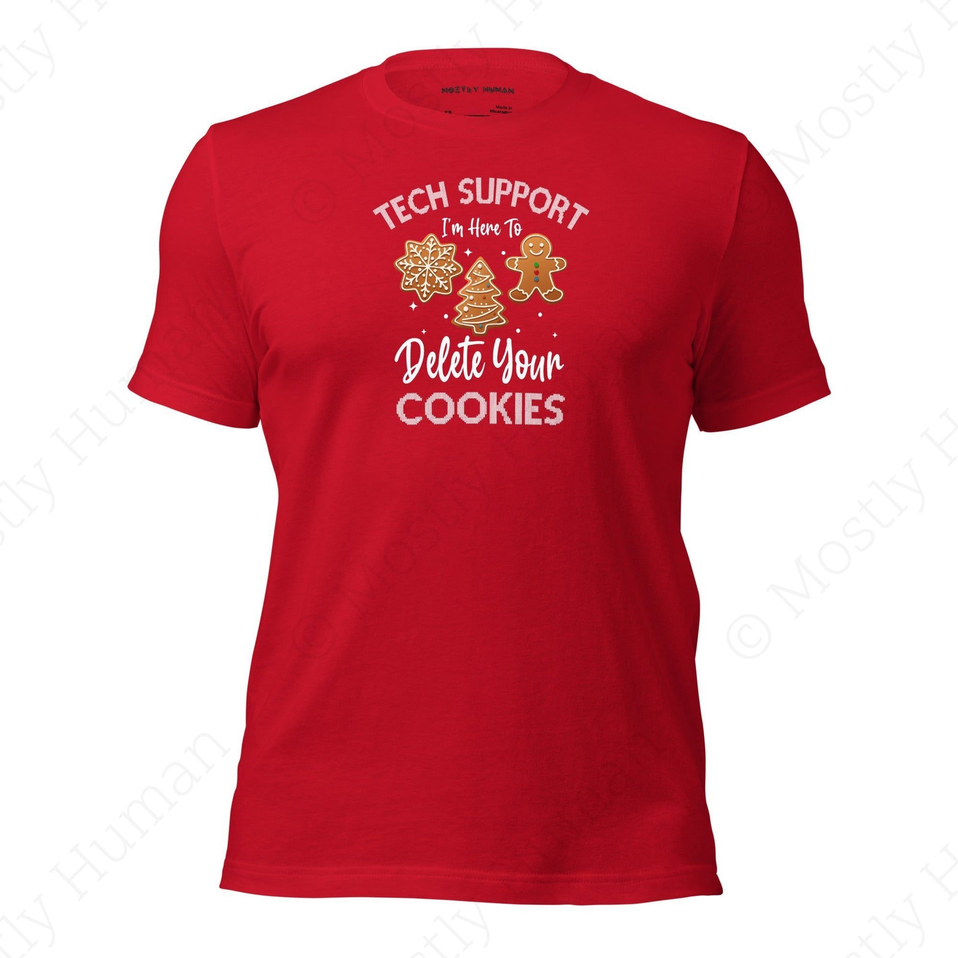 Tech Support Delete Your Cookies | Red Unisex | Mostly Human