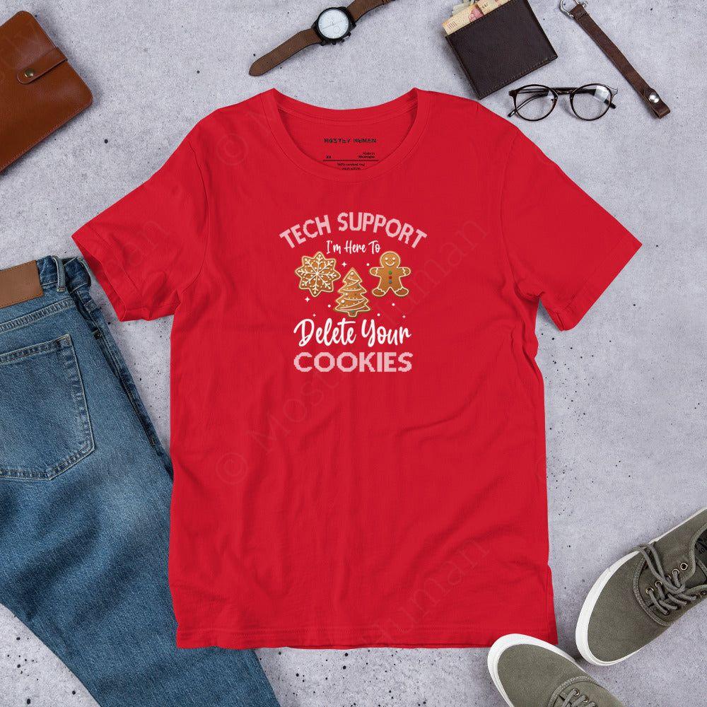 Tech Support Delete Your Cookies | Red Unisex | Mostly Human