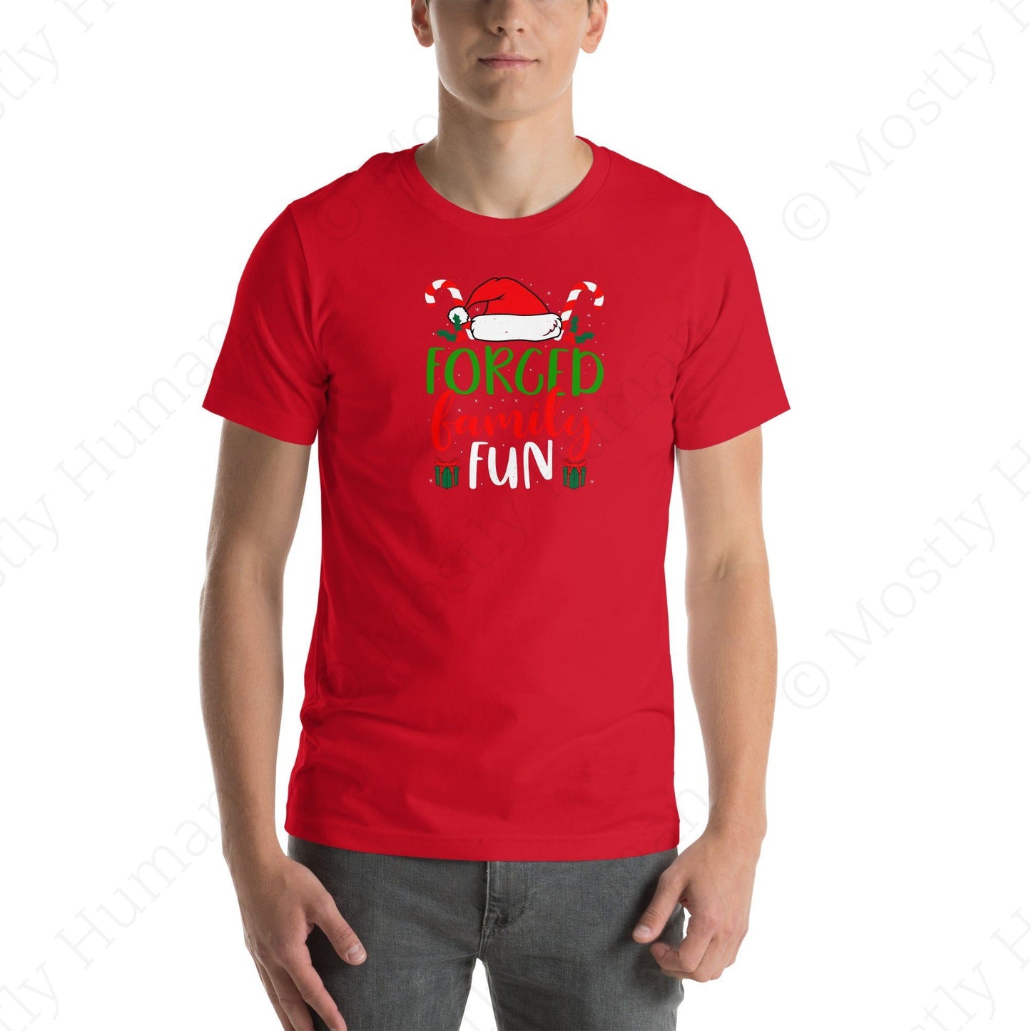 Forced Family Fun Christmas | Red Unisex | Mostly Human