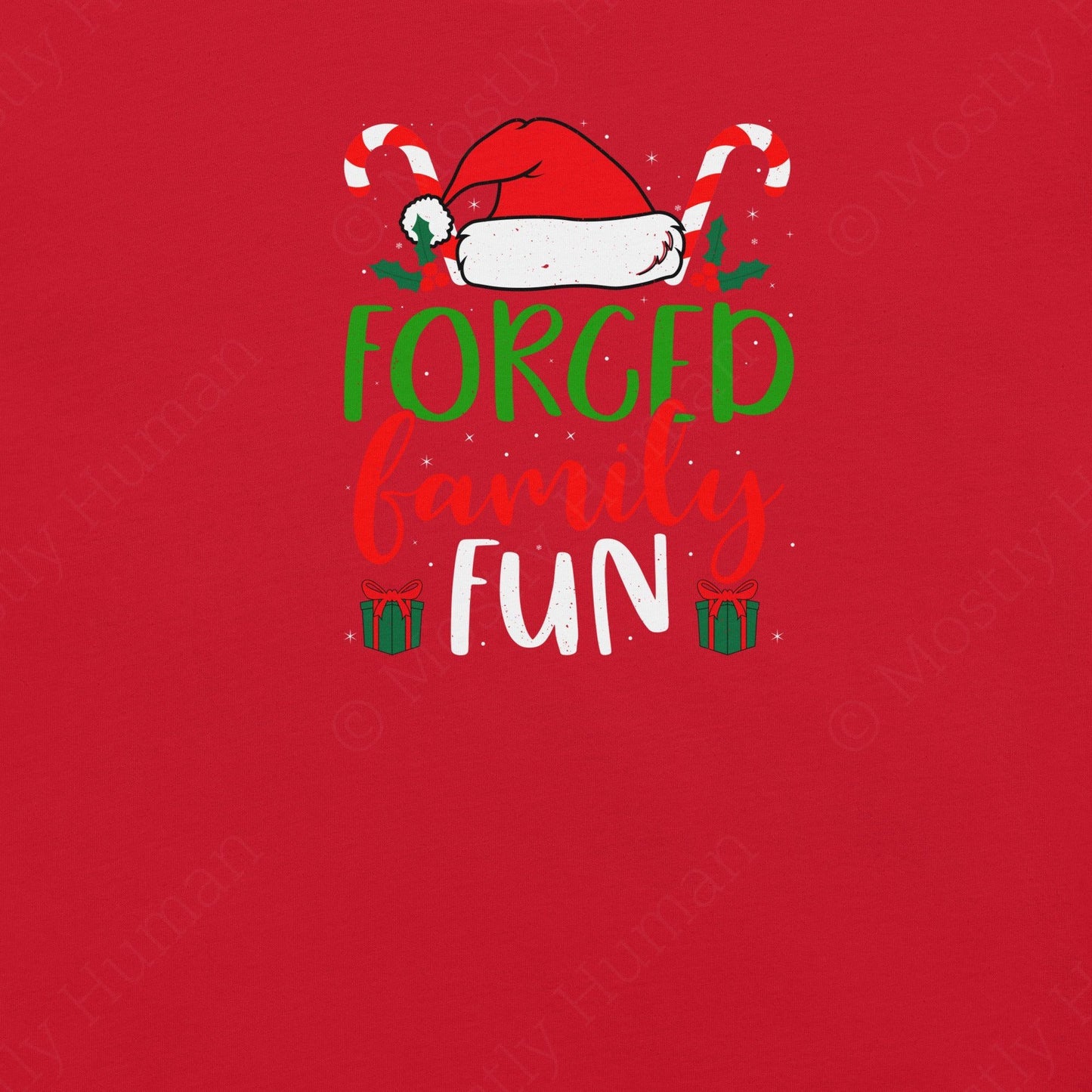 Forced Family Fun Christmas | Red Unisex | Mostly Human