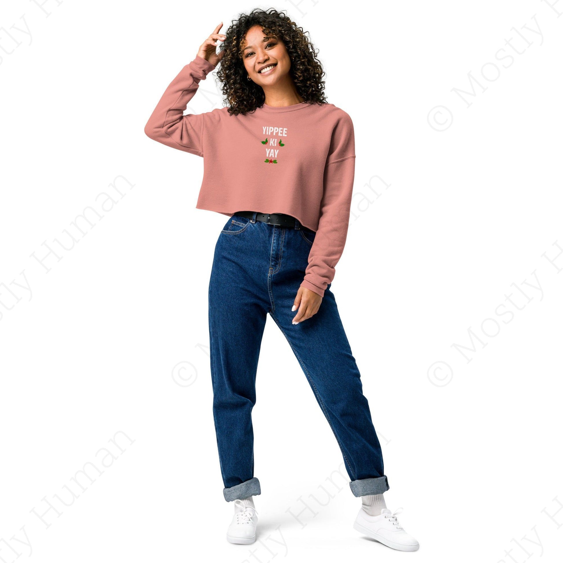 Yippee-Ki-Yay Christmas Crop | Mauve Female | Mostly Human