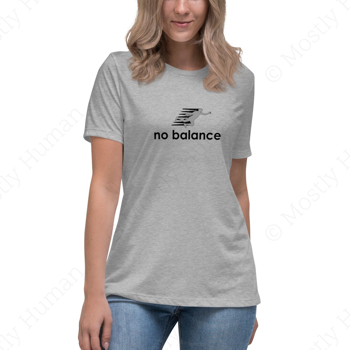 No Balance | Athletic Heather Female | Mostly Human