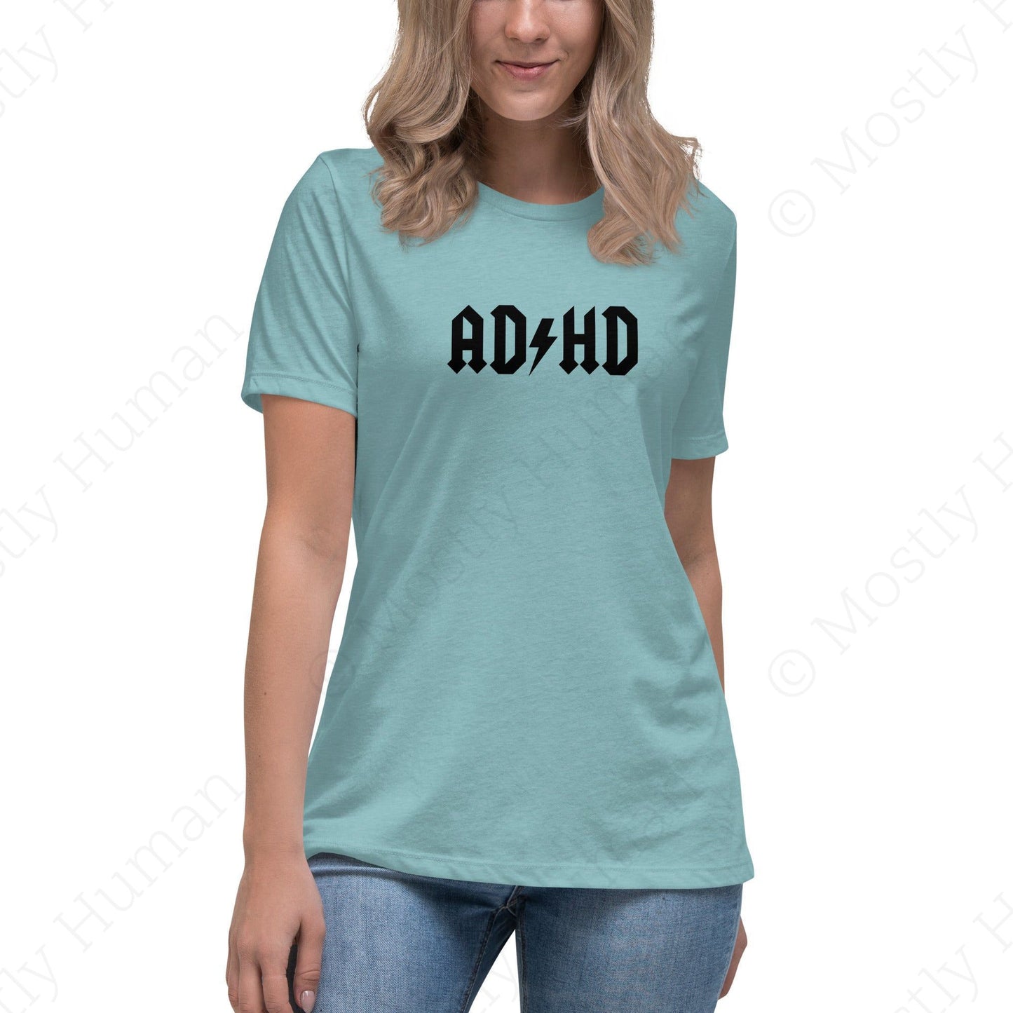 ADHD | Heather Blue Lagoon Female | Mostly Human