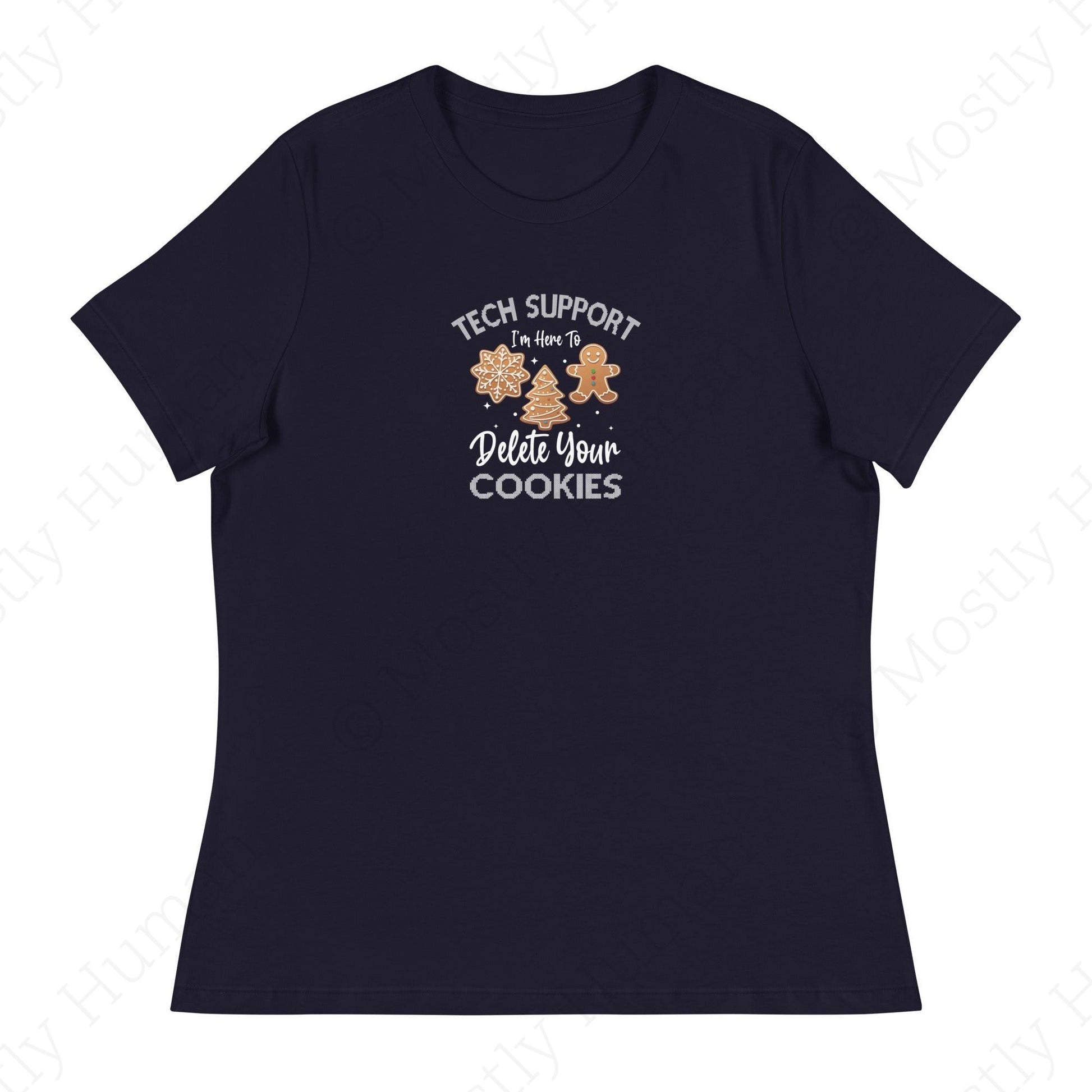 Tech Support Delete Your Cookies | Navy Female | Mostly Human